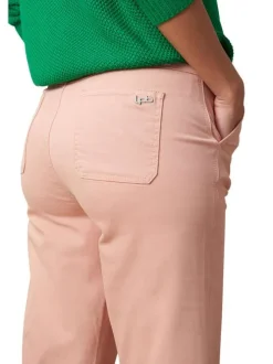 Pantalon Isore en coton rose uni à coupe bootcut et taille intermédiaire