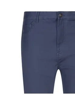 Pantalon jean effet enduit bleu avec une coupe skinny et zips décoratifs