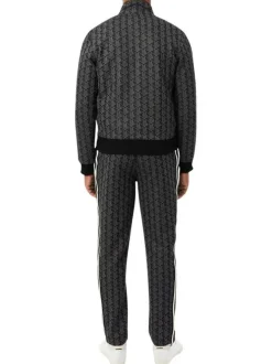 Pantalon jogging anthracite à motif fantaisie avec une coupe ajustée