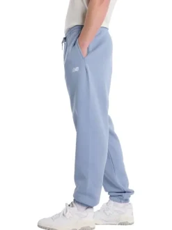 Pantalon Jogging bleu uni avec une coupe droite et une taille élastiquée