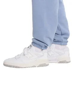 Pantalon Jogging bleu uni avec une coupe droite et une taille élastiquée
