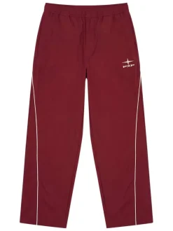 Pantalon jogging bordeaux uni pourvu d'une taille élastiquée