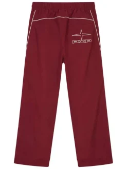 Pantalon jogging bordeaux uni pourvu d'une taille élastiquée