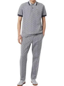 Pantalon jogging gris à coupe slim pourvu d'une taille élastique