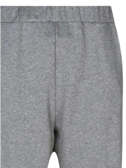 Pantalon jogging gris uni pourvu d'une coupe large et de strass