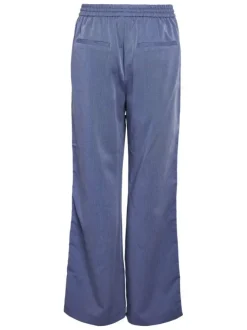 Pantalon jogging Jess bleu à rayures avec une coupe bootcut et 4 poches