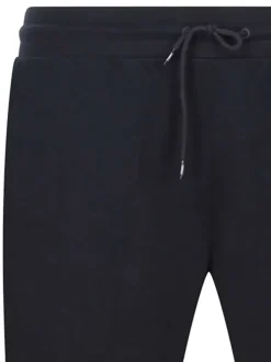 Pantalon Jogging marine uni avec une coupe slim et taille élastiquée