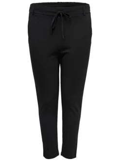 Pantalon jogging noir coupe slim pourvu d'un cordon de serrage