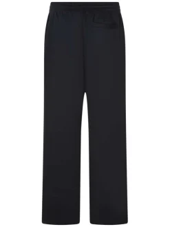 Pantalon jogging noir uni avec une coupe large et une taille élastiquée