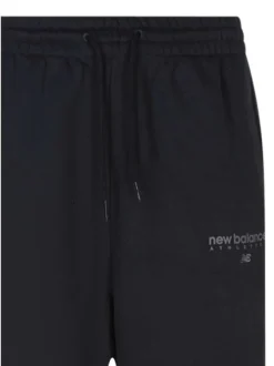 Pantalon jogging noir uni avec une coupe large et une taille élastiquée