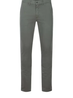 Pantalon kaki pour homme en maille nid d'abeille coupe slim YOUNG