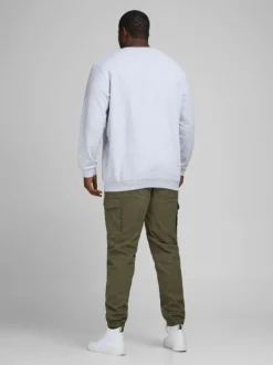 Pantalon kaki uni pour homme en coton coupe cargo PAUL FLAKE