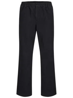 Pantalon Karl Lawrence en coton noir pourvu d'une taille élastiquée