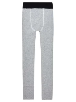 Pantalon Legging gris uni avec une coupe skinny et ceinture noire