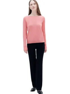 Pantalon noir uni avec une coupe slim et une taille intermédiaire