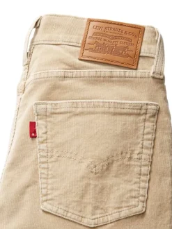 Pantalon 5 Poches 724™ High Rise Straight en coton beige uni à coupe droite