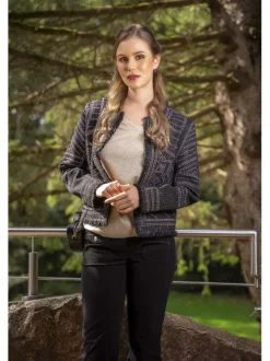 Pantalon 5 Poches noir uni avec une coupe droite et des passants pour ceinture