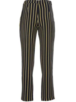 Pantalon à rayures taille haute femme