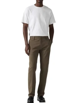 Pantalon taupe uni Xx Chino Std en coton coupe slim et multiples poches