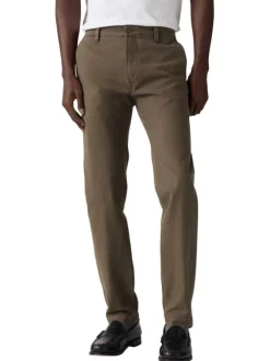 Pantalon taupe uni Xx Chino Std en coton coupe slim et multiples poches