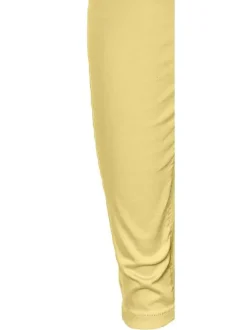 Pantalon Vmhot Seven jaune en coton mélangé uni avec une coupe skinny et 3 poches à l'avant