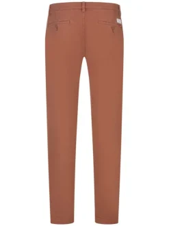 Pantalon XX Chino Std II en coton brique uni avec une coupe slim