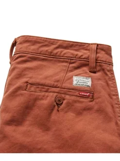 Pantalon XX Chino Std II en coton brique uni avec une coupe slim