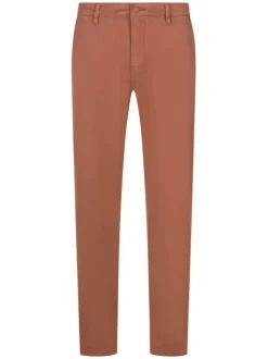 Pantalon XX Chino Std II en coton brique uni avec une coupe slim