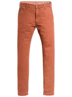 Pantalon XX Chino Std II en coton brique uni avec une coupe slim