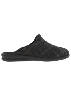 Pantoufles BELFORT à motif Tartan gris et marine
