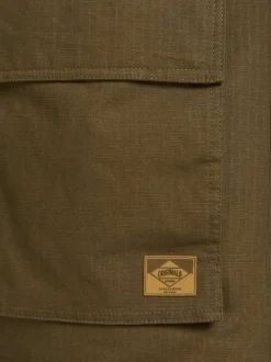 Parka taupe coupe droite avec un col à capuche