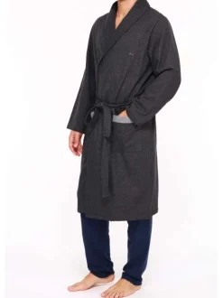 Peignoir Bastide anthracite coupe régular col châle