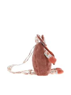Petit sac à dos Melimelos La Biche brique uni avec texture douce