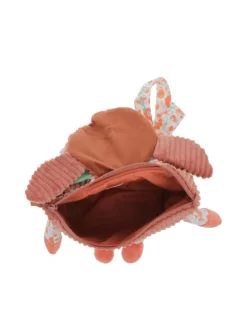 Petit sac à dos Melimelos La Biche brique uni avec texture douce