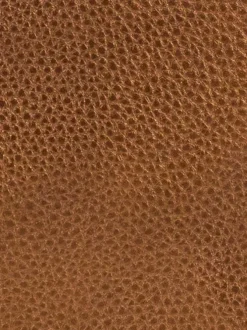 Pochette camel unie texturée avec fermeture zippée noire à l'avant