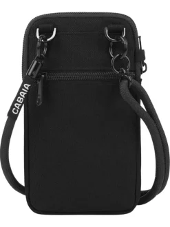 Pochette noire à bandoulière amovible pour téléphone portable