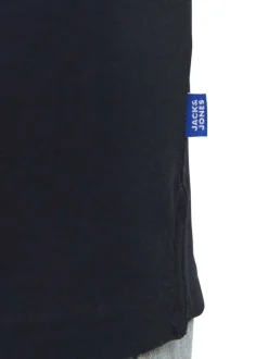 Polo marine uni à coupe droite avec col boutonné et à manches courtes