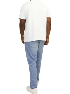 Polo blanc en maille piquée à coupe droite avec logo poitrine et manches courtes