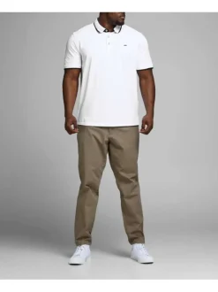 Polo blanc pour homme avec logo en coton coupe droite PAULOS