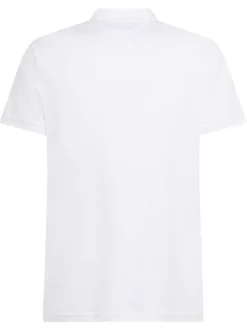 Polo en coton blanc avec un col à rabats et des manches courtes