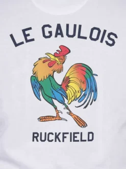 Polo en coton blanc uni pourvu de manches courtes et d'une coupe droite
