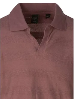 Polo en coton corail uni avec une coupe droite et un col polo