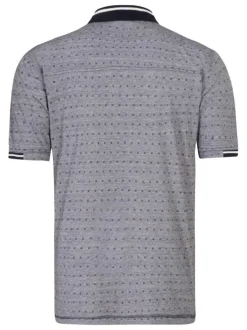 Polo gris imprimé avec une coupe droite un col boutonné et des manches courtes