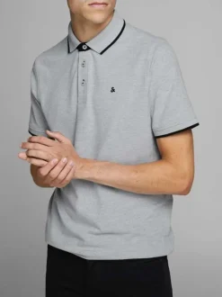 Polo PAULOS en coton avec une coupe droite, un col boutonné et logo brodé
