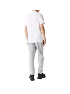 Polo Ph4012 en coton blanc uni coupe droite avec un col boutonné