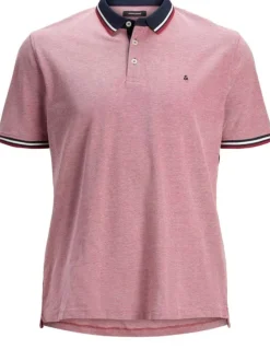 Polo rouge pour homme avec logo en coton coupe droite PAULOS