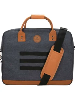 Porte-documents anthracite chiné avec fermeture zippée et pochettes interchangeables
