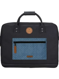 Porte-documents noir avec fermeture zippée et pochettes interchangeables