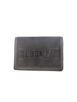 Portefeuille noir uni avec nid d'abeilles sur toute la surface