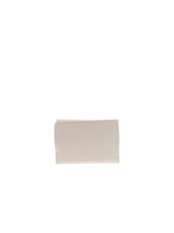 Portefeuille beige clair uni et doré en simili cuir avec logo gravé
